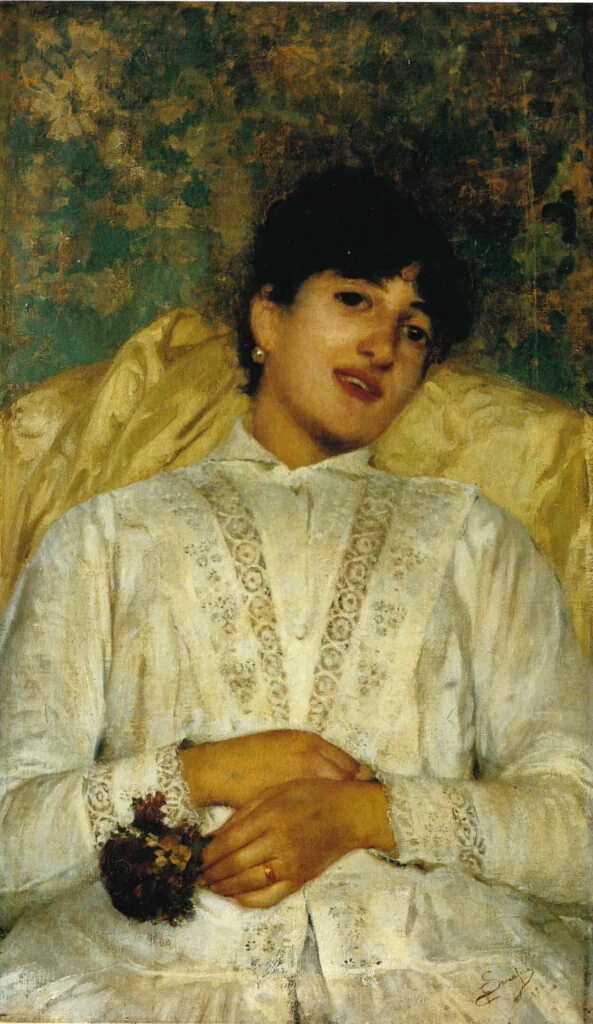 Ritratto di donna con violetta